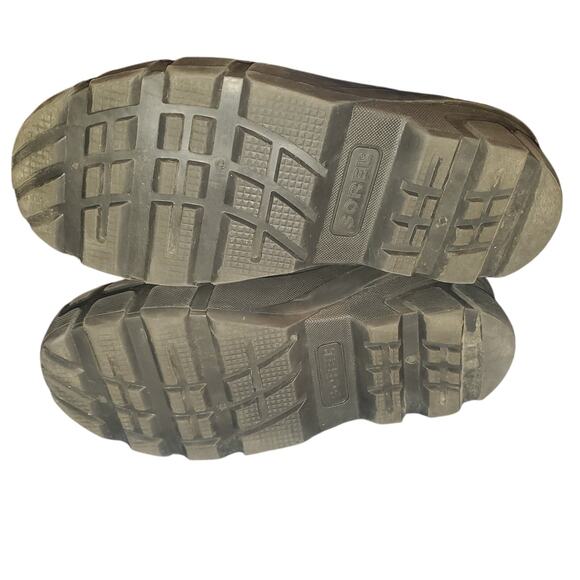 SOREL Big Kids Size 3 Flurry Snow Boot Black Super Blue Hook Loop - Picture 9 of 12